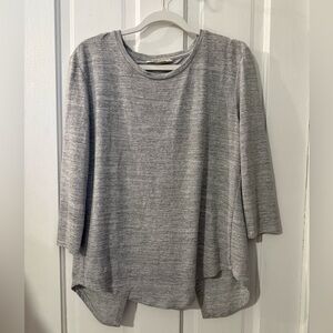 RD Style M Medium women’s long sleeve all grey top with slit cut out back